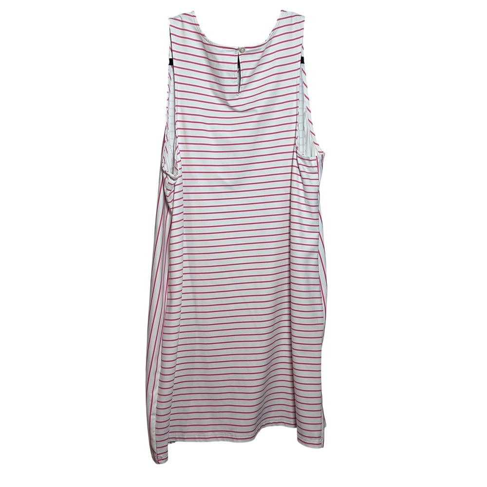Southern Tide Women Red Stripe Sleeveless‎ Knit Dress XL Preppy Resortwear